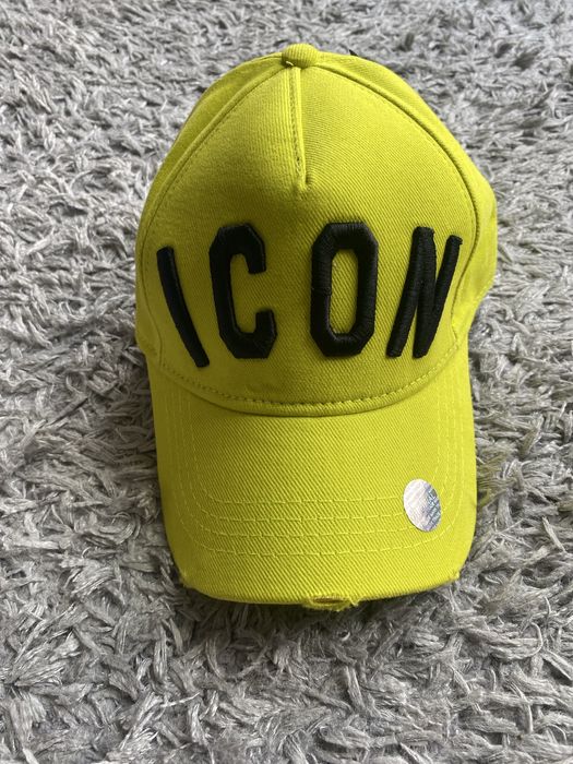 Czapka z daszkiem DSQUARED2. Ikon – Unisex, kolor żółty