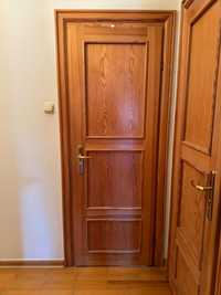 3x drewniane (lite drewno) drzwi wewnętrzne 80cm