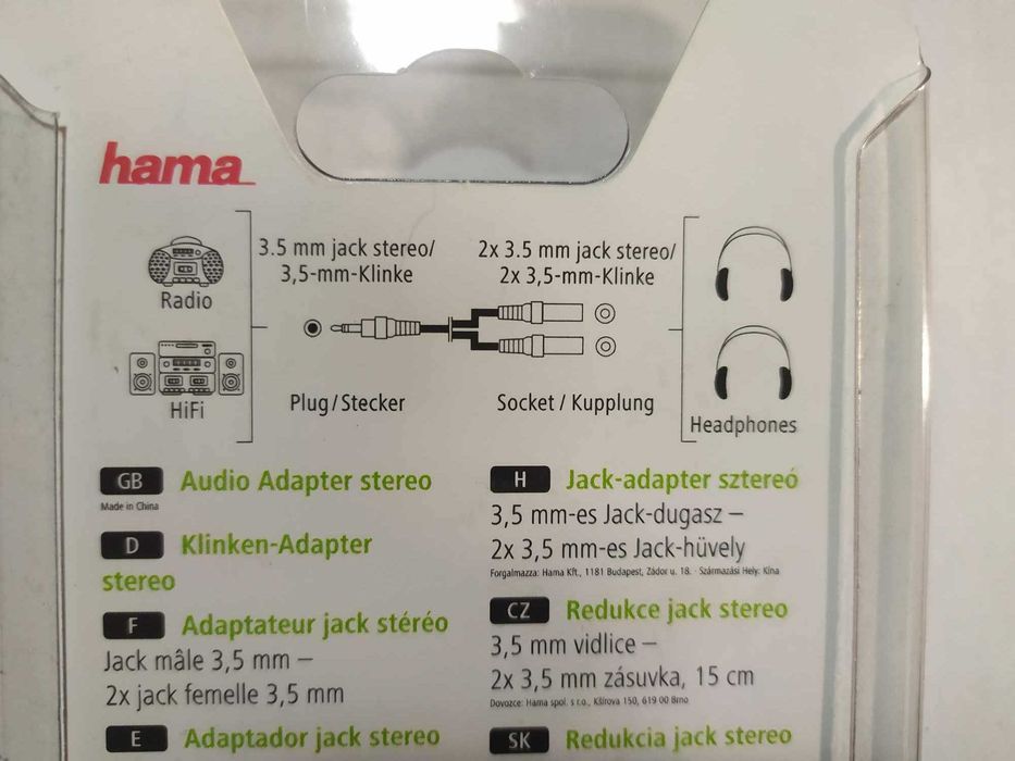 Hama Rozdzielacz ROZGAŁĘŹNIK JACK 3,5mm Stereo