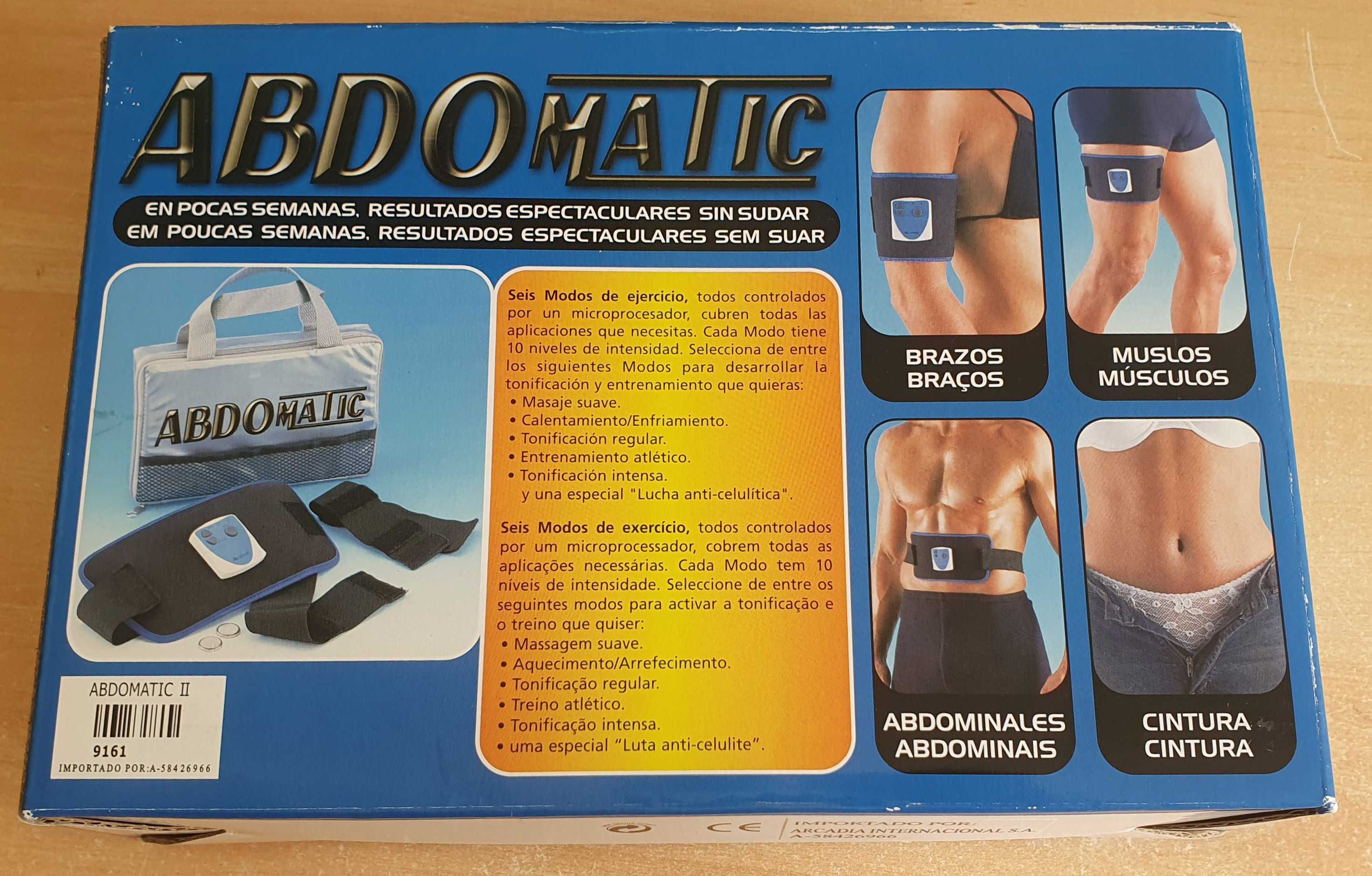 Aparelho fitness de electroestimulação muscular ABDOMATIC