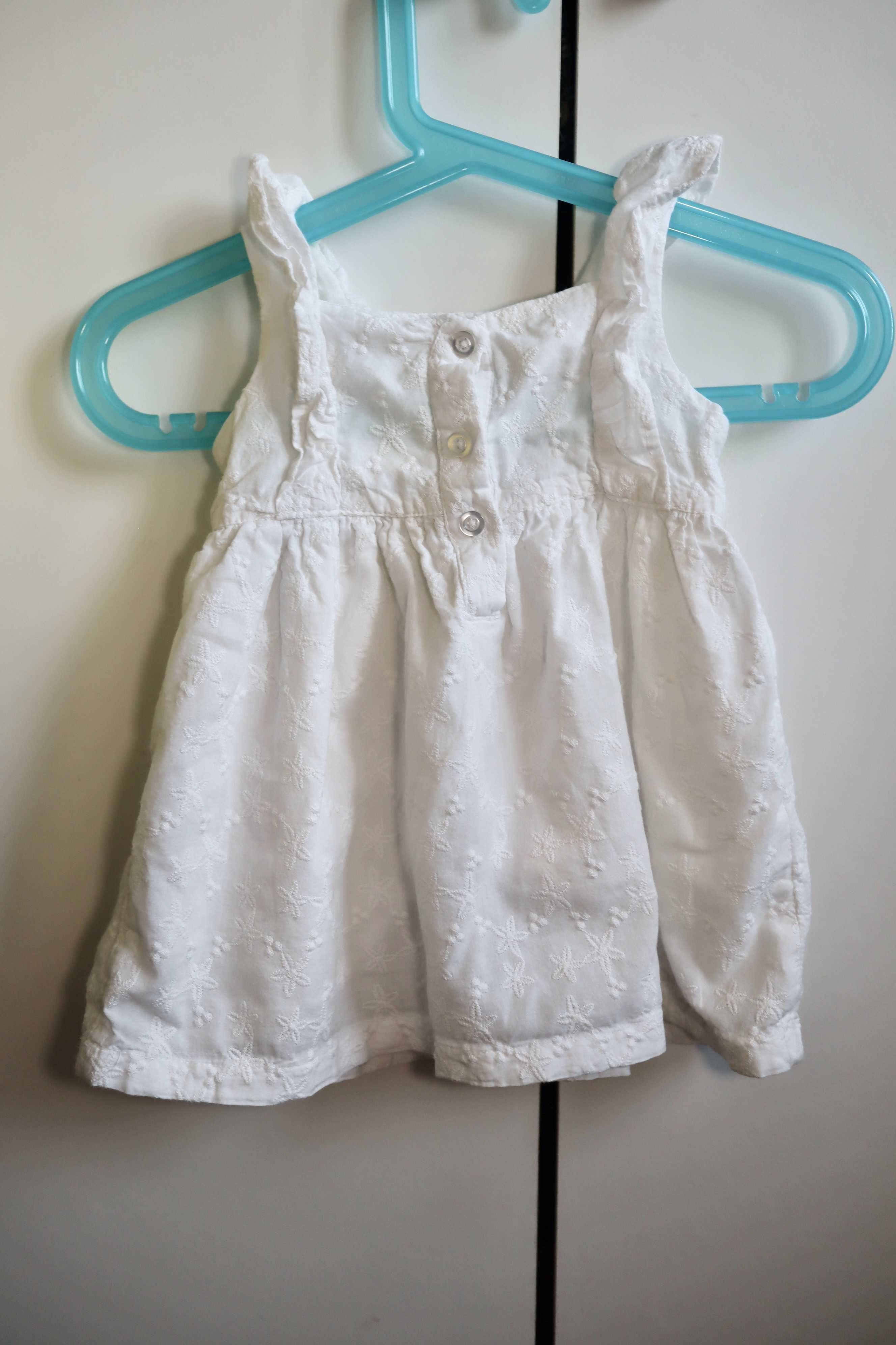 Biała letnia sukienka niemowlęca rozmiar 74 #L