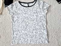 Biały T-shirt 34 XS koty kotki koszulka bluzka Sinsay