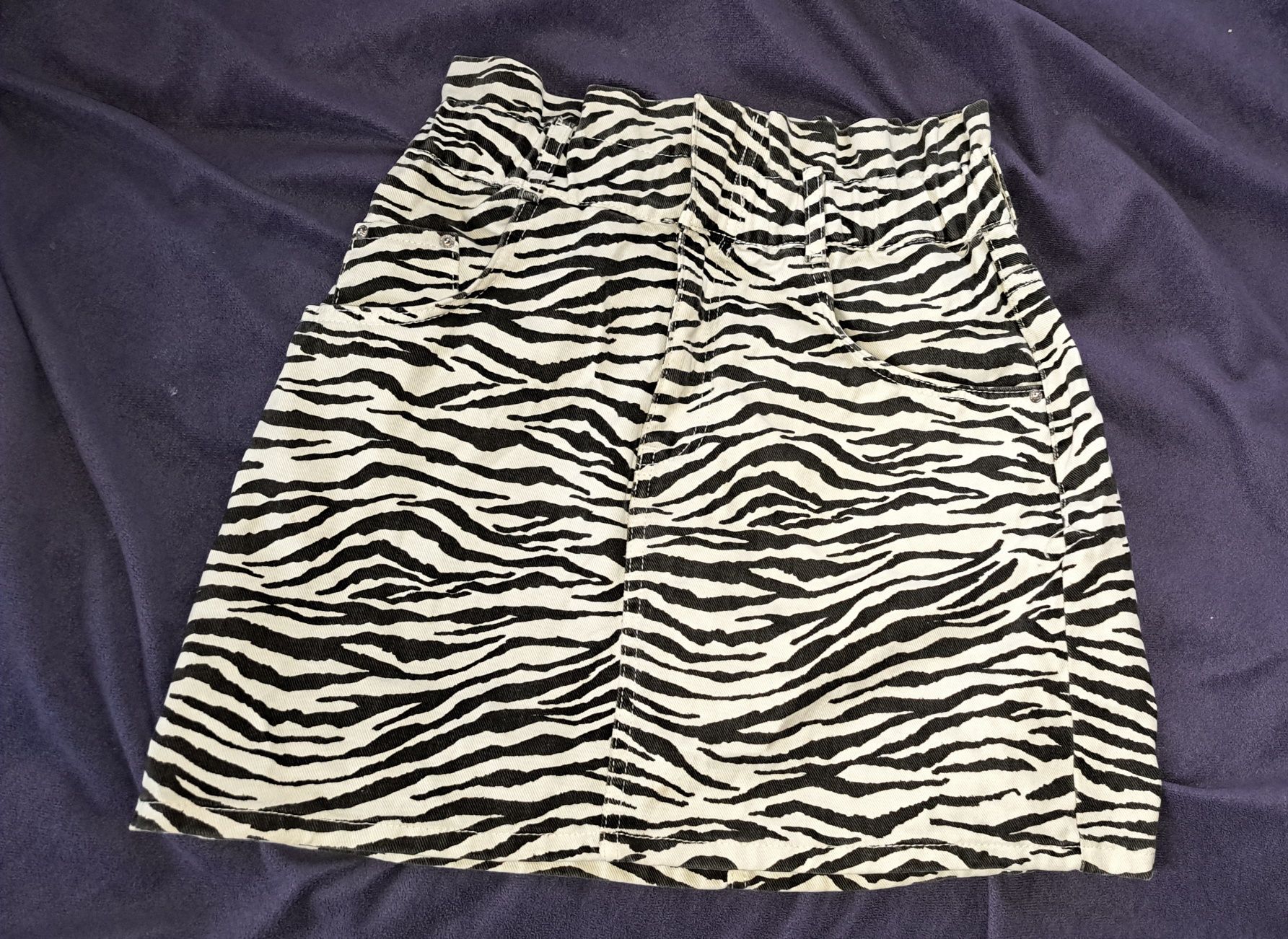 Krótka damska spódnica z wysokim stanem Zebra ZARA M