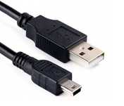 Kabel do ładowania USB do MINI USB czarny 1,2m