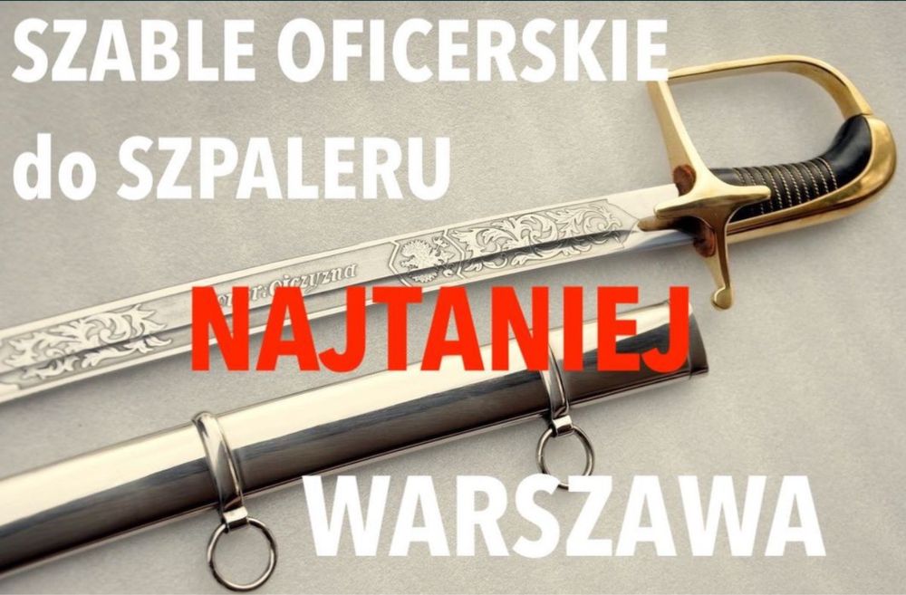 TANIO i PROFESJONALNIE szable do szpaleru + temblaki PATRIOTYCZNE