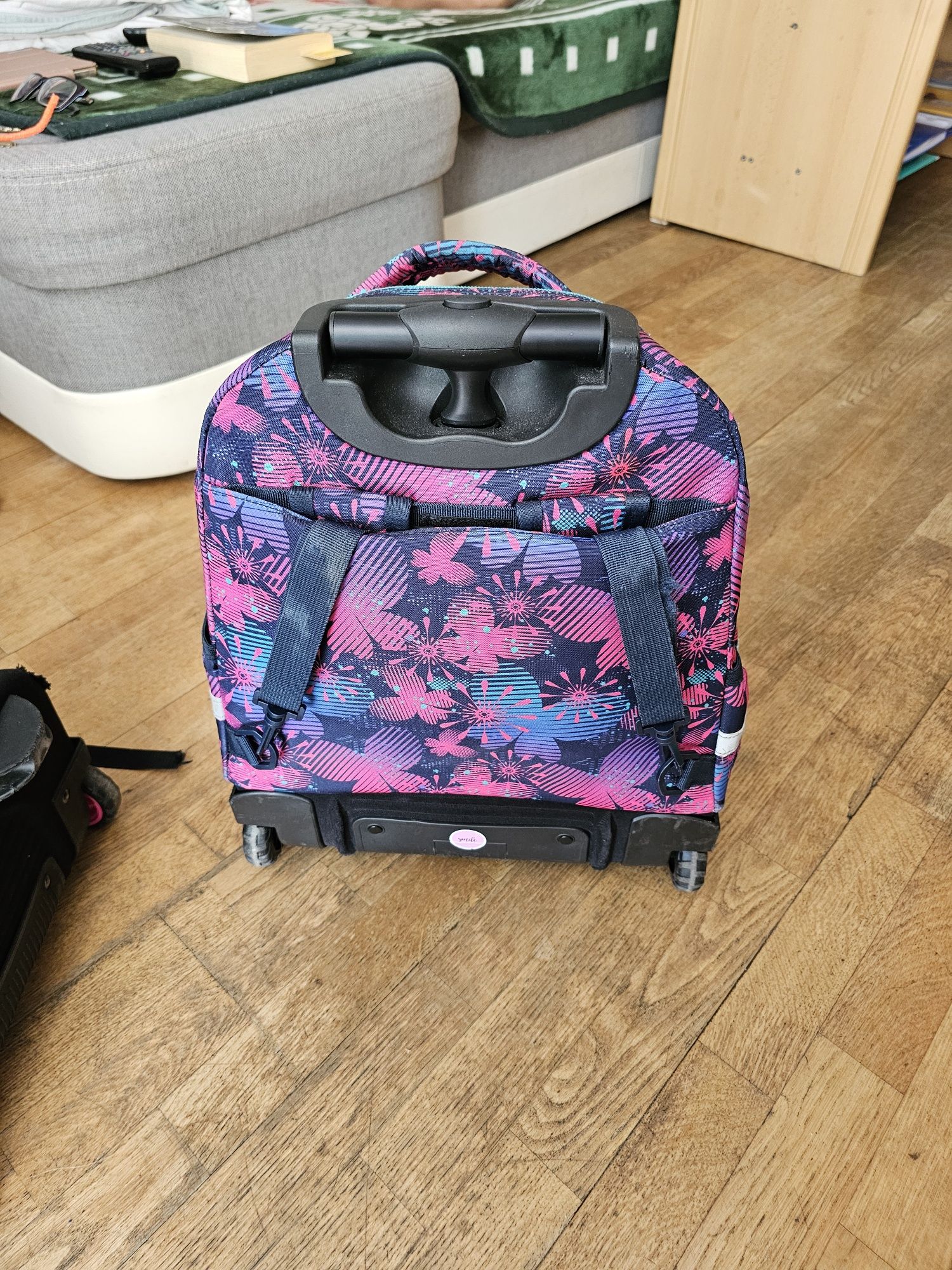 Plecak CoolPack Starr - Szkolny plecak na kółkach kwiaty i motyle