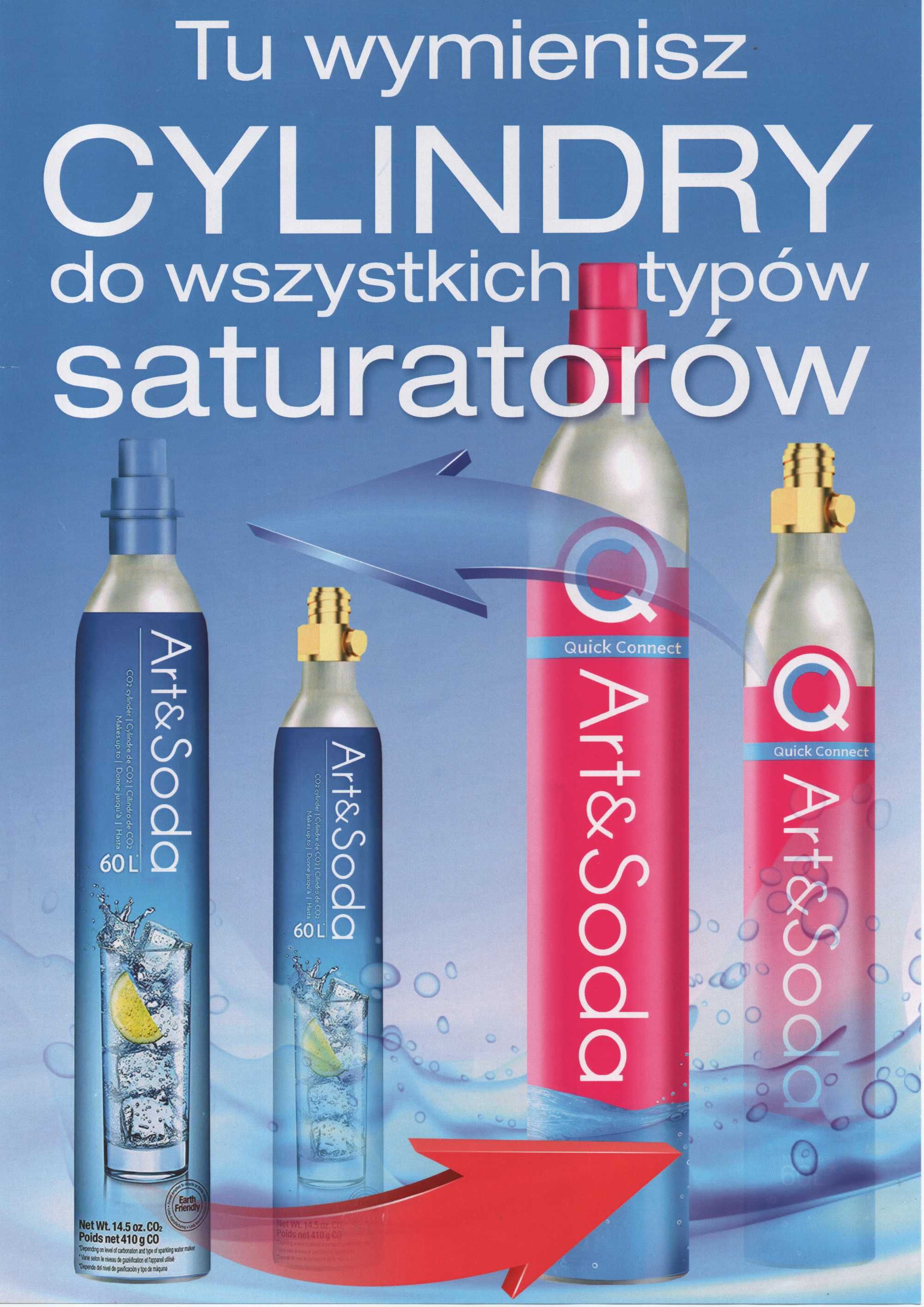 Łódź najtaniej wymiana butli (cylindra naboju) typu Sodastream co2