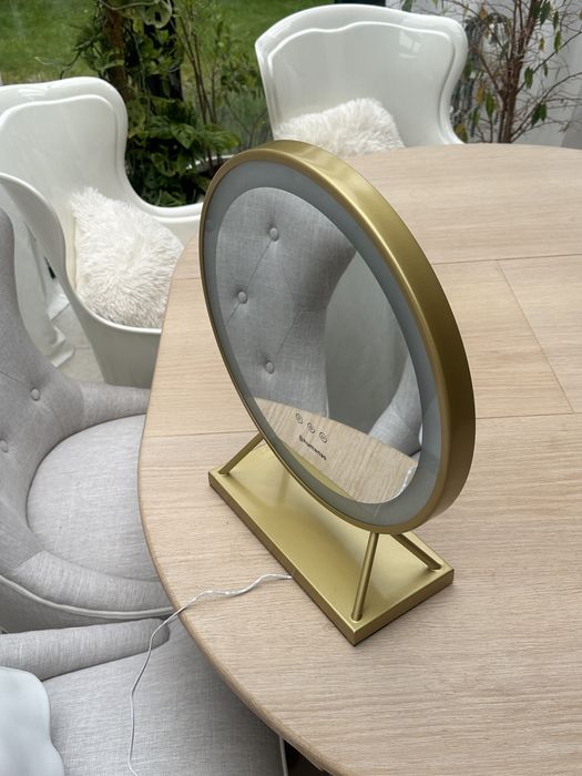 Lusterko złote podświetlane Lusterko kosmetyczne Humanas HS-HM04