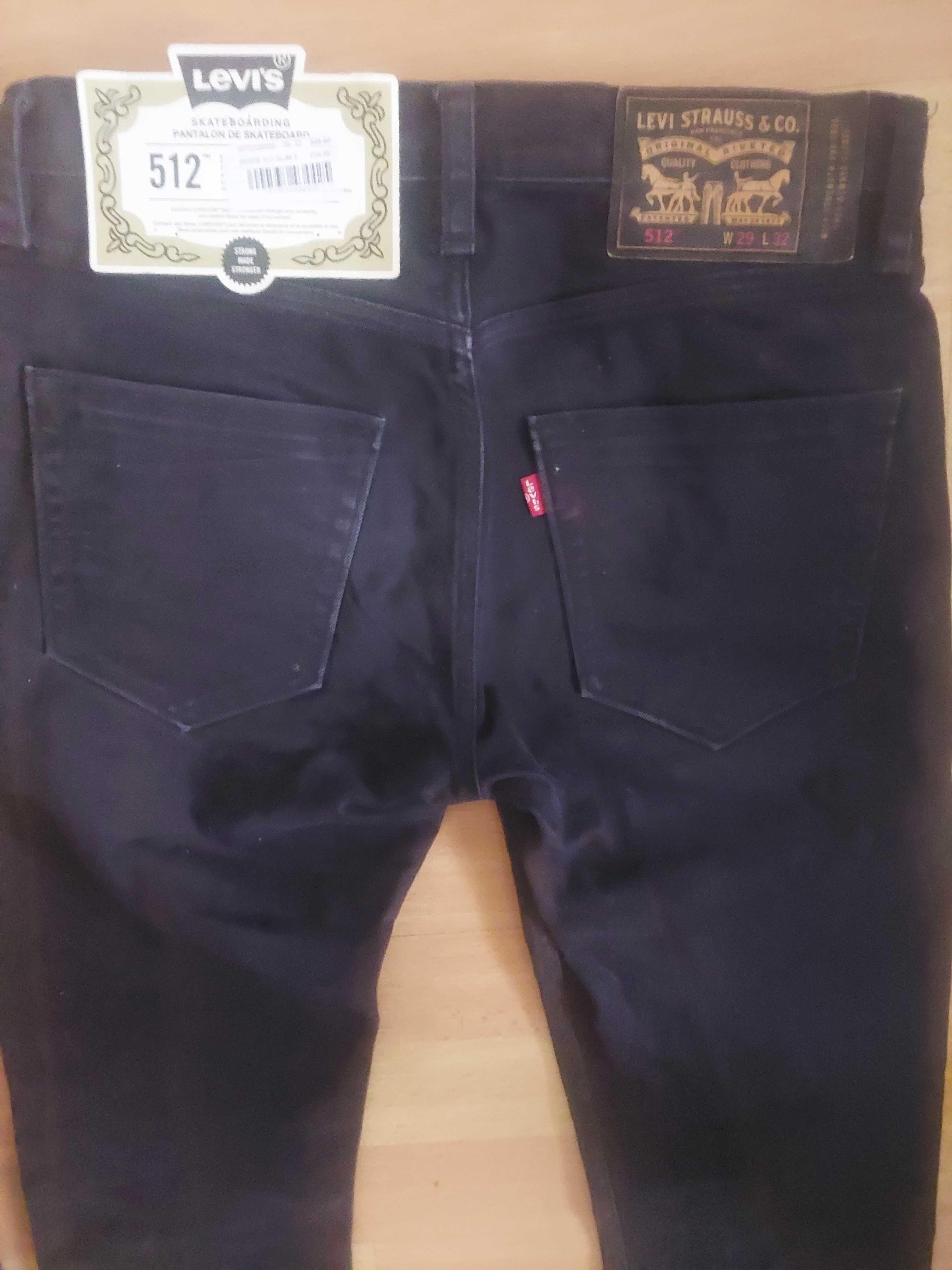Levi's jeansy 512 czarne  męskie rozmiar W28 L32 oryginalne