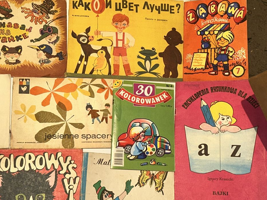 Stare KOLOROWANKI z PRL-u - 19 sztuk !