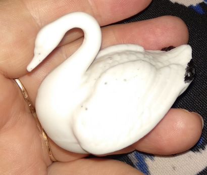 подарок фигурка белый лебедь небольшой керамика статуэтка