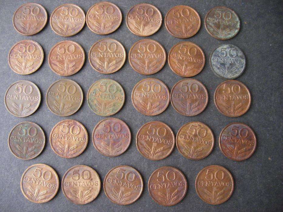 Moedas 50 centavos, anos 1970, 1972 a 1979