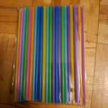 Słomki plastikowe 100 sztuk proste