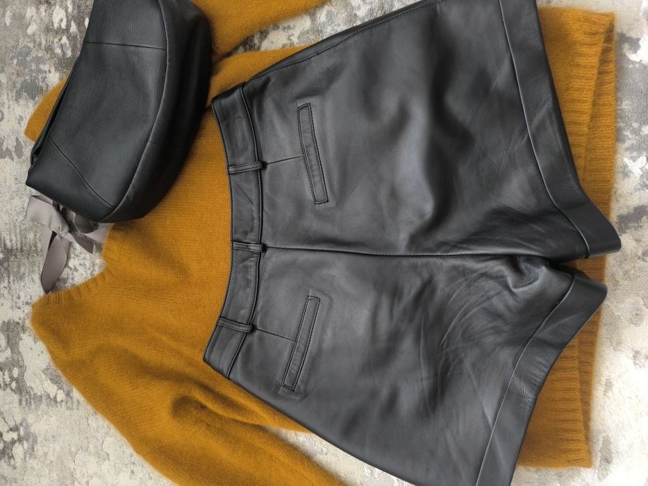 Saint Laurent шорти шкіра шкіряні хс-с