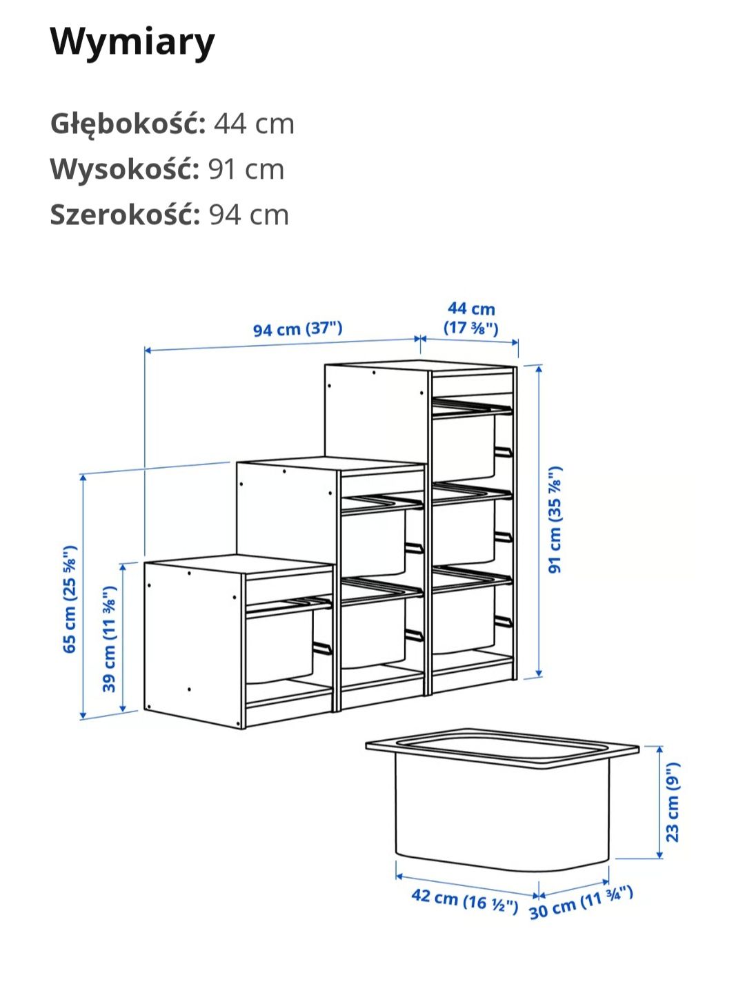 Regał TROFAST IKEA stan idealny
