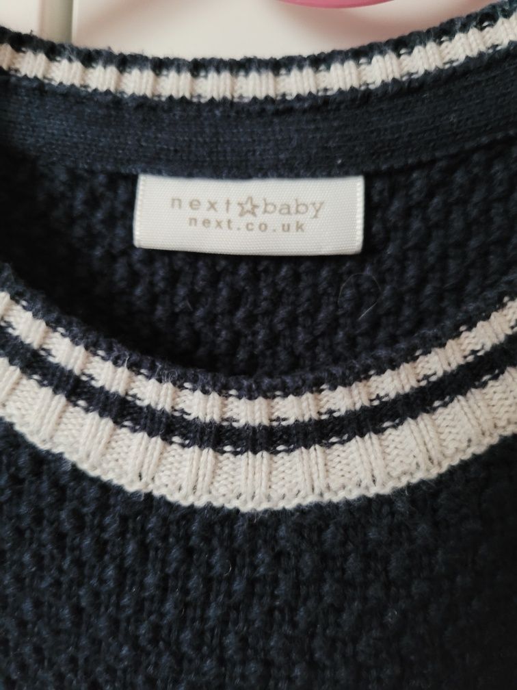 Elegancka granatowa sukienka Next 74 stan idealny