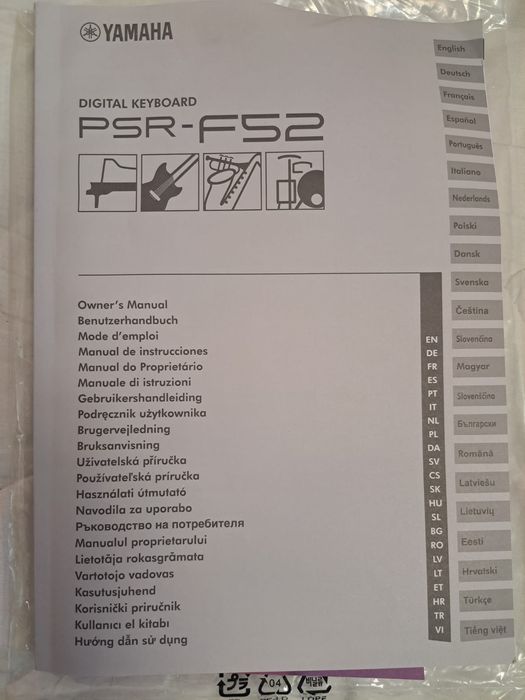 Синтезатор YAMAHA PSR-F52