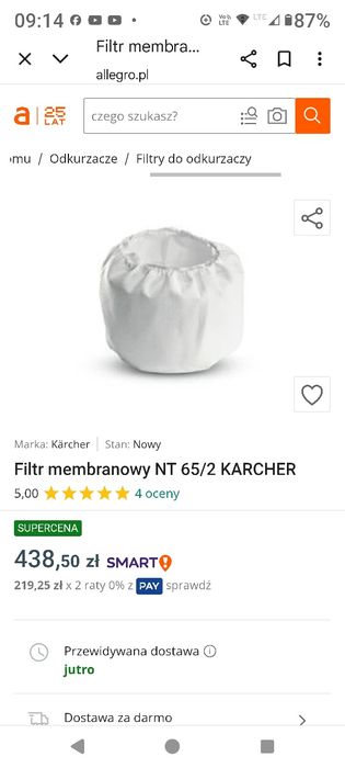 Karcher NT 65/2 jak nowy mega mocny membrana gratis