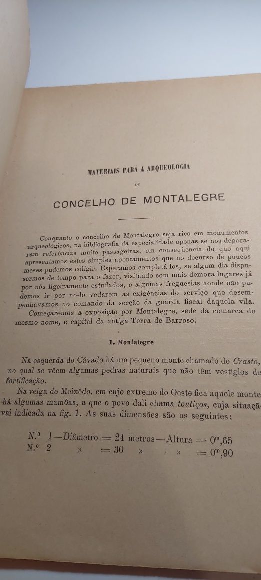 Materiais para a Arqueologia do Concelho de Montalegre (1919)
