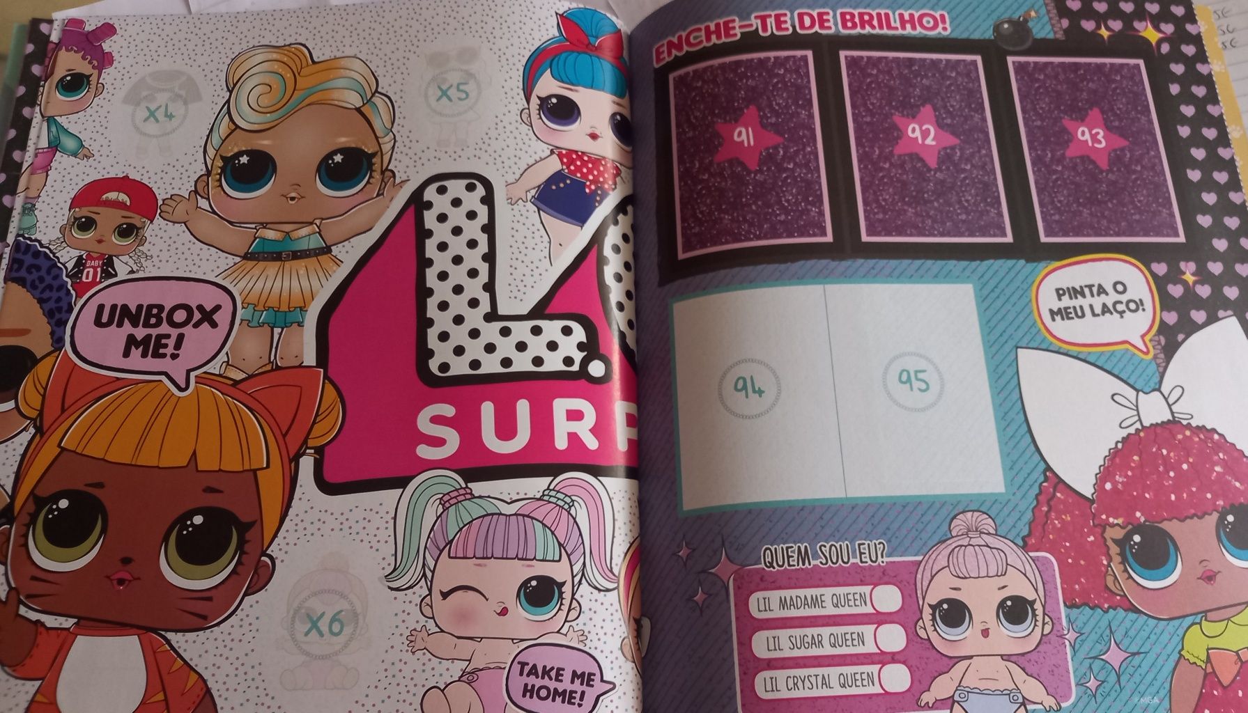 surprise sticker album L.O.L coleção vamos ser amigos novo