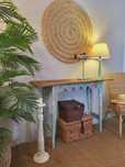 mesa, secretaria, apoio, consola, aparador, decoracao, rustico