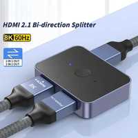 HDMI 2.1 переключатель разветвитель сплиттер 2 в 1 8k 60hz 4k 120hz