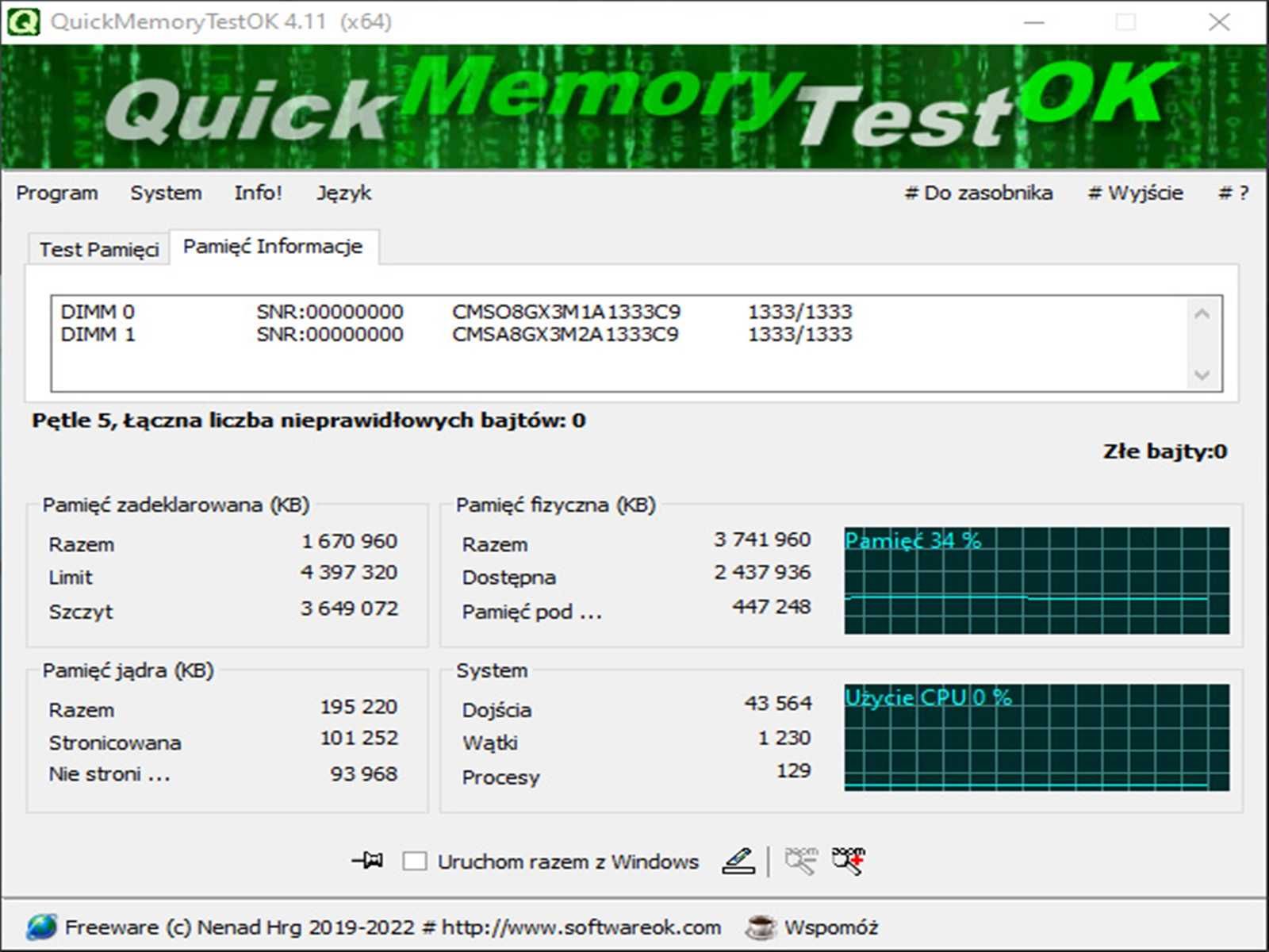 DDR3 4GB CoRsair MacMemory 10600