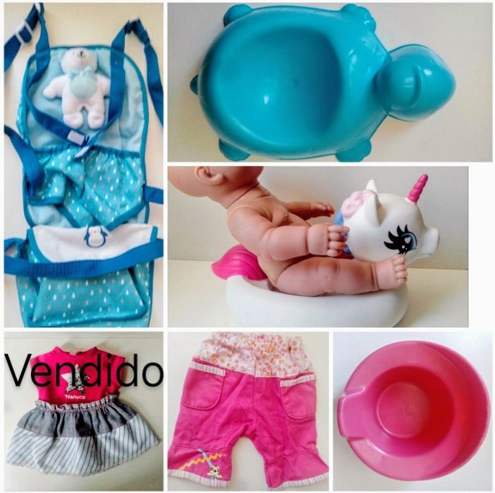 Peças para reposição e roupas Nenuco.