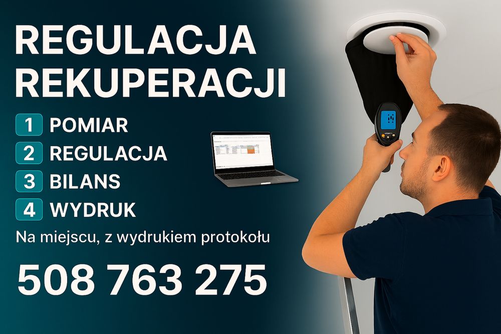 Regulacja rekuperacji – profesjonalne ustawienie anemostatów