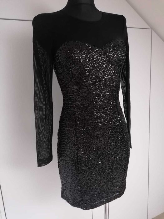 Sukienka imprezowa, cekiny H&M