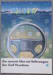 Prospekt plakat Volkswagen Golf Pasadena 1991