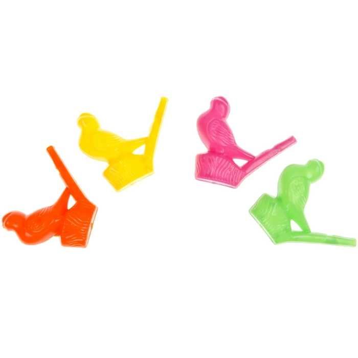 Gwizdek ptaszek mix kolorów 4 sztuki