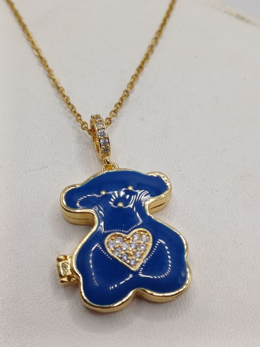 Naszyjnik z misiem otwierany