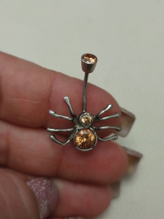 Пірсинг в пупок,  срібло 925, сережкі.