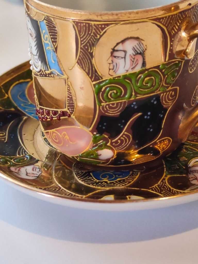 stara Japońska Porcelana z XIX wiek. Pokryte złotem sygnowane,Antyk