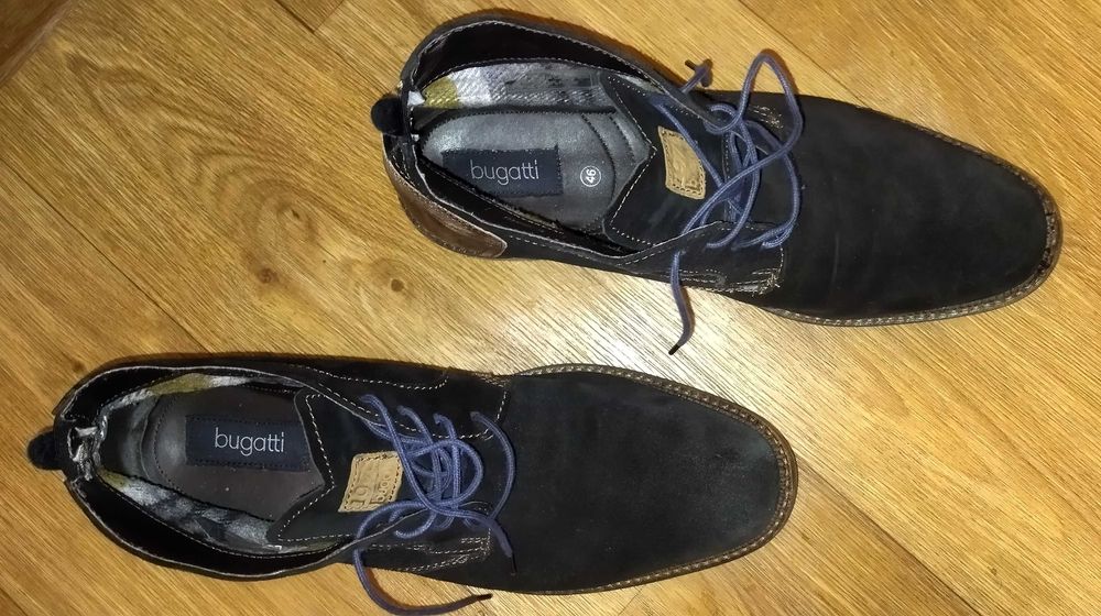 Мужские ботинки Bugatti 46 р (наш 45 р)  кожа + замш