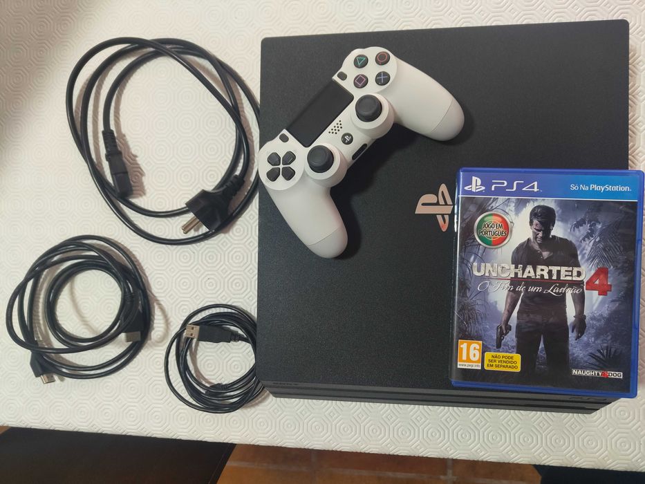 PS4 PRO 1TB + 1 Comando + +230 Jogos AAA!