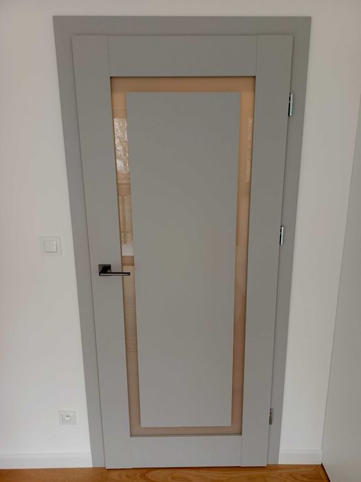 Drzwi wewnętrzne Barański Modern G.1 80cm lewe szary 14-16cm ościeżnic