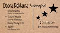 Montaż reklama Oklejanie samochodów witryn sklepowych reklama led