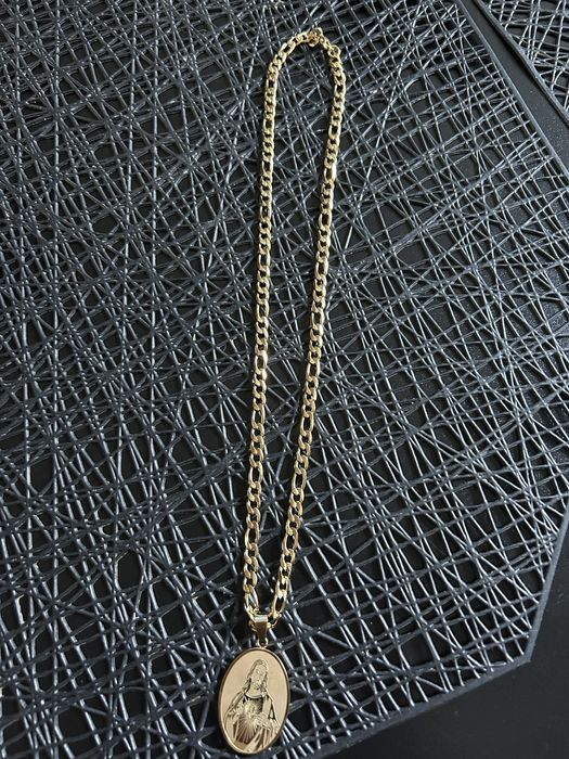 Łancuszej złoty z medalikiem z Jezusem NOWY