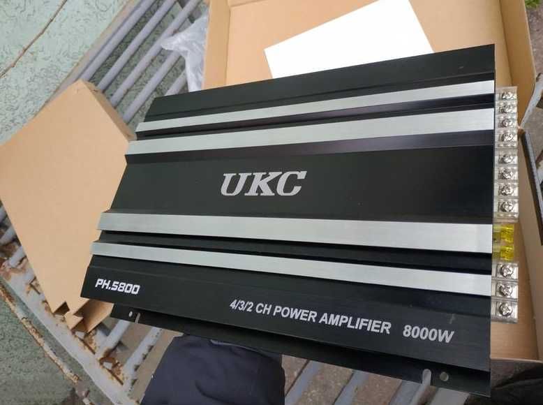 4-х канальный усилитель ukc 8000w підсилювач звуку авто