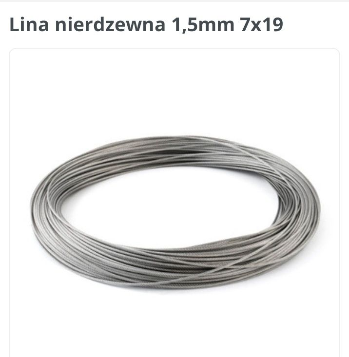 Linka lina nierdzewna A4  1,5mm kwasoodporna 316