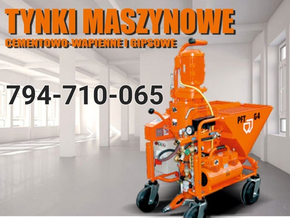 Tynki Maszynowe Cementowo-wapienne,Gipsowe