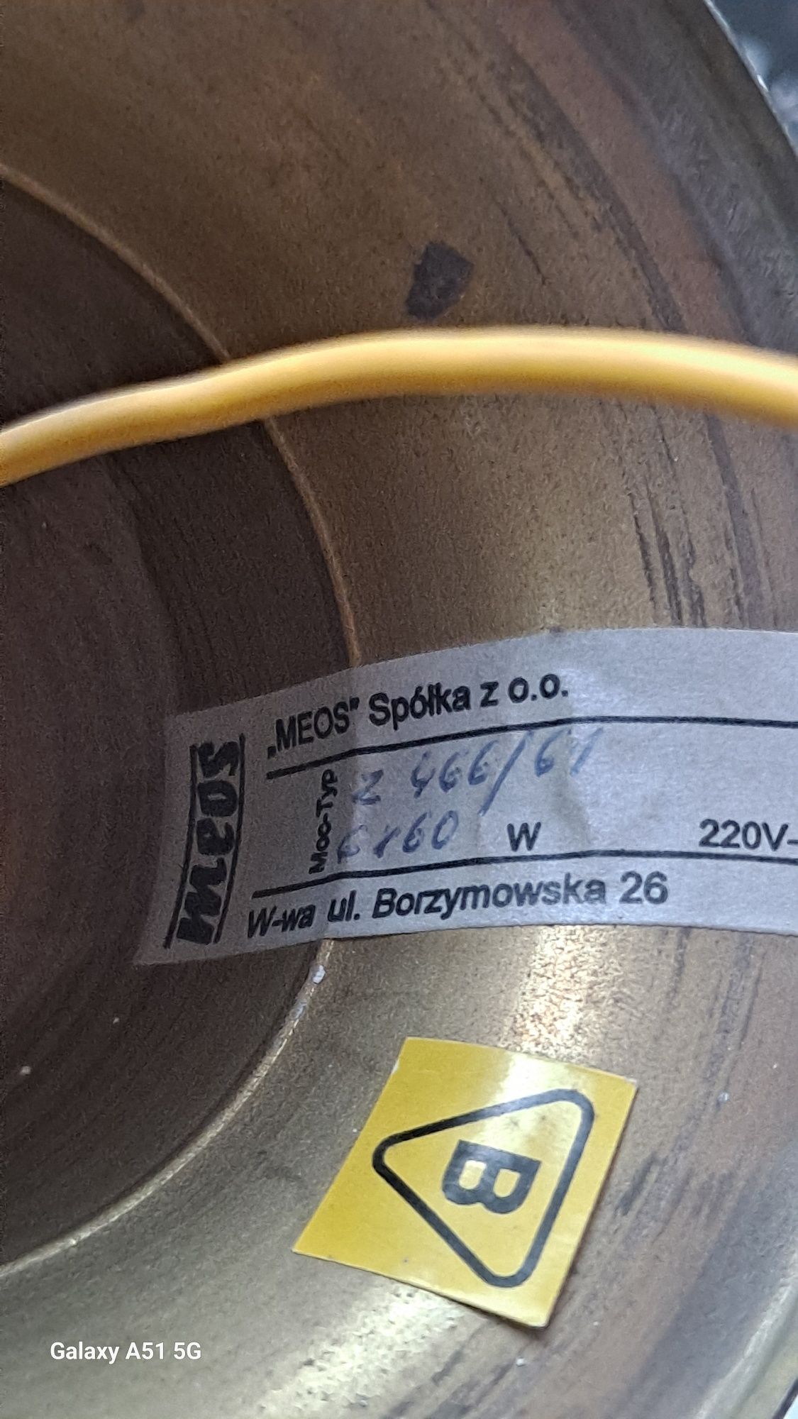 Żyrandol mosiężny, 6-ramienny PRL.