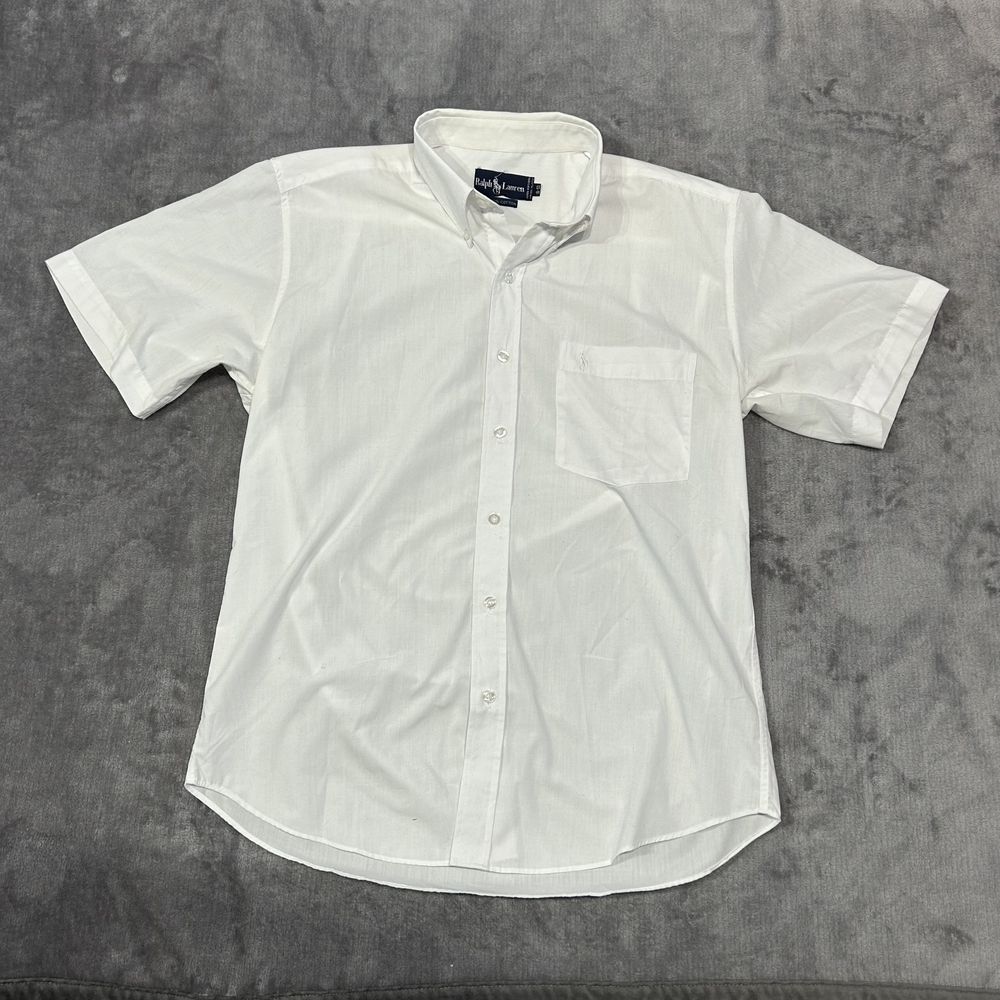 Koszula Ralph Lauren mini logo haft biała z któtkim rękawem