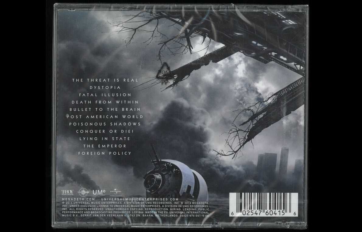 Megadeth "Dystopia". Płyta CD. NOWA