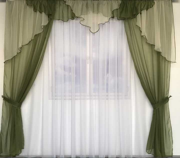 Готовый комплект ламбрекен+шторы