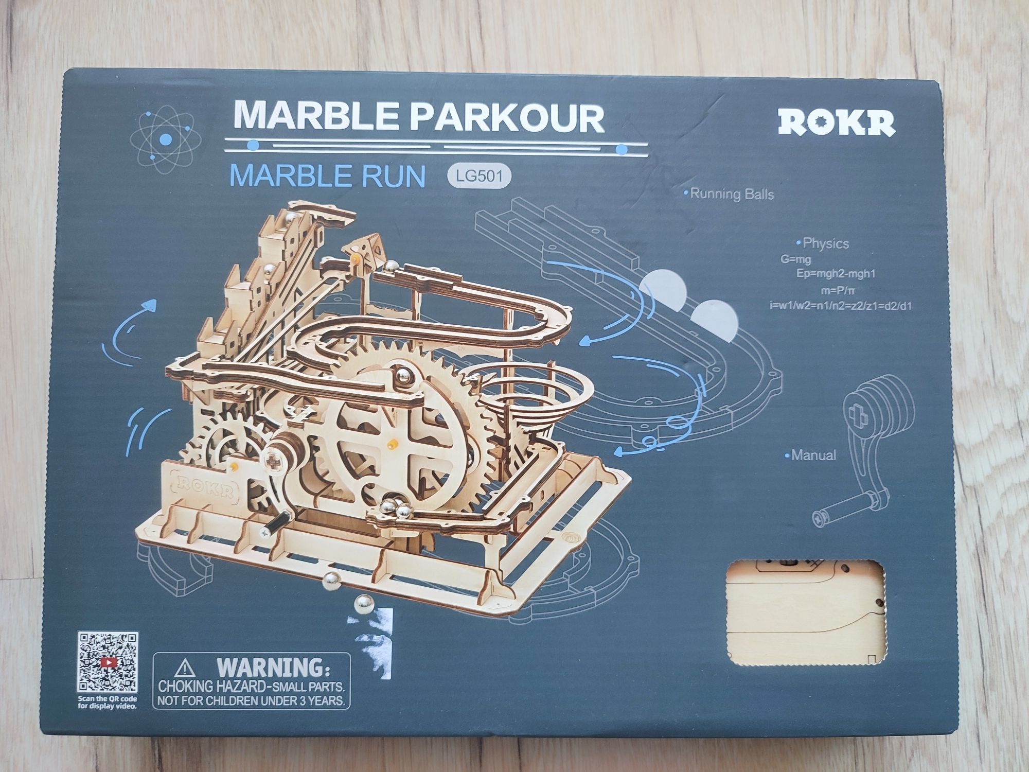 Drewniane puzzle 3D - Marmur Parkour ROKR LG501