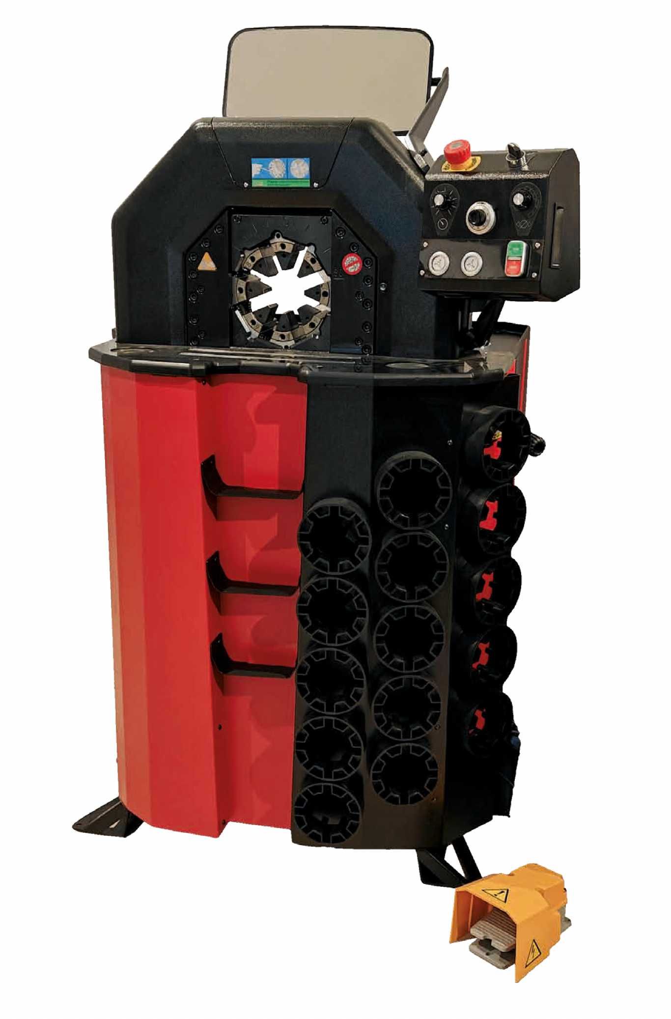 Zakuwarka do węży hydraulicznych PIONOWA  NF-320A + 17 kpl szczęk