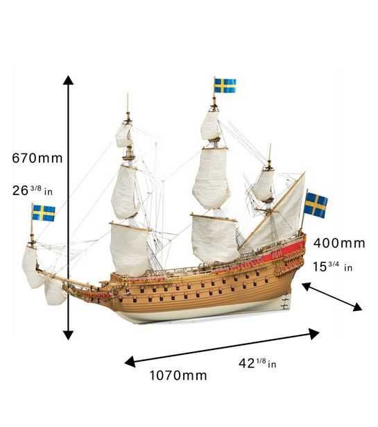 Drewniany żaglowiec VASA  XVIIw skala 1/65 Artesania Latina 22902